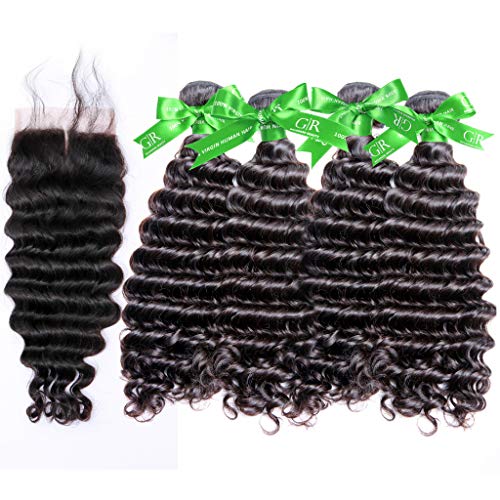 6A Grade Brazilian Virgin Human Hair Bundles - 4x22