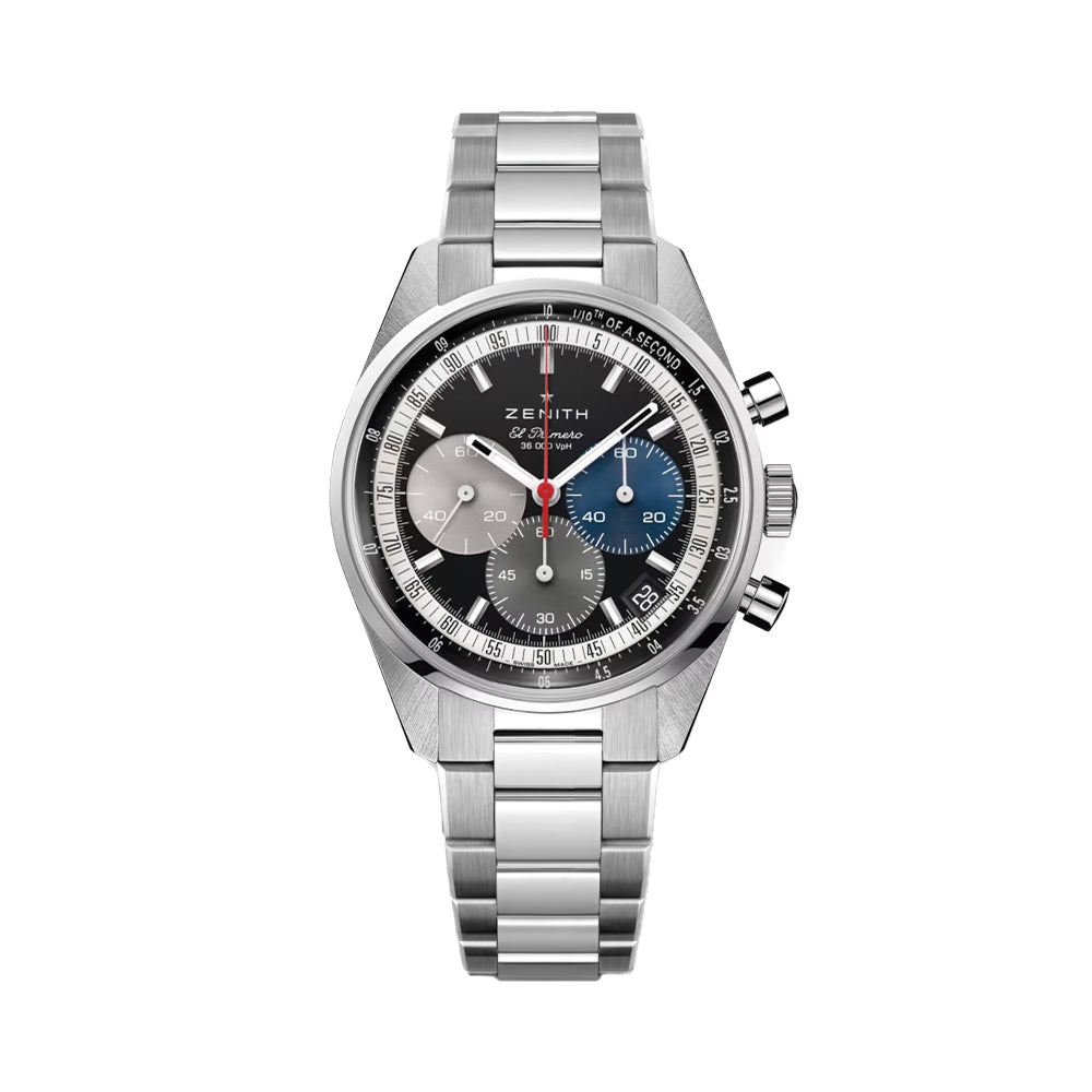 Chronomaster Original 38mm Men's Automatic Watch - Black Dial Stainless Steel Bracelet for Business, Casual & Formal Occasions
