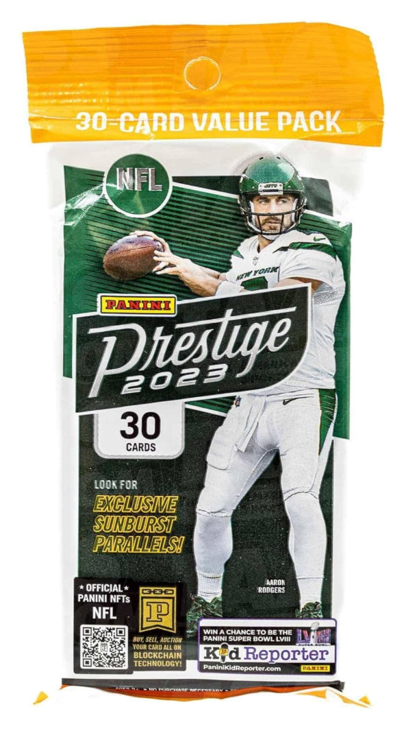 2023 Panini Prestige Football Trading Cards Value Pack - NFL Collectibles for Sports Fans & Card Collectors - Perfect for Trading, Gifting, and Display