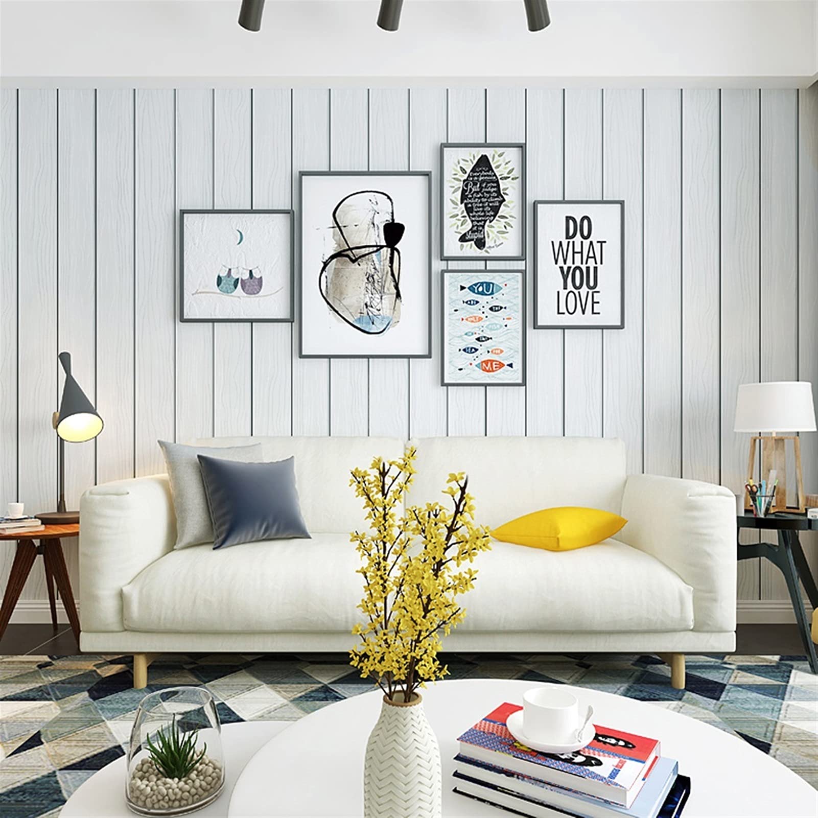 Modern Nordic Simple Stripe Non-Woven Wallpaper - Peel and Stick Wallpaper for Bedroom, Living Room, TV Background | Home Decor, Accent Wall, DIY Wall Stickers