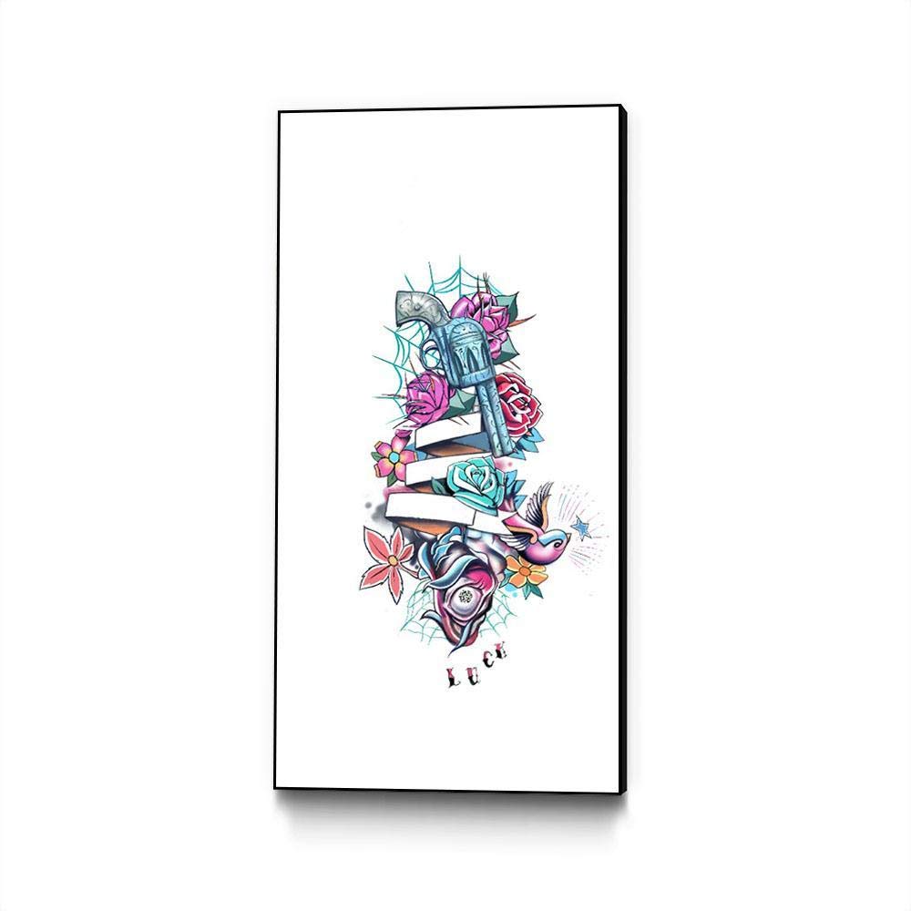 Watch Dogs Left Hand Luck Tattoo Framed Gaming Art Print - 26 x 14 Inches - Perfect for Gamers & Movie Fans - Great for Living Room, Bedroom, or Game Room Decor