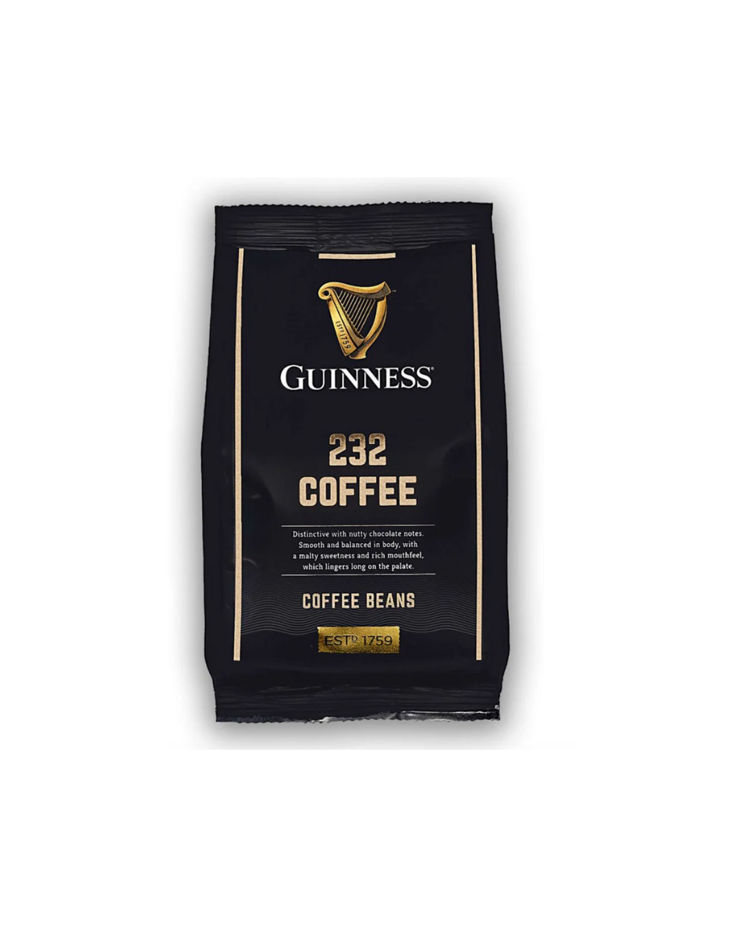 Guinness 232 Premium Whole Bean Coffee - 8 oz (227g) Dark Roast for Rich Flavor | Perfect for Home Brewing, Office Use & Gifts