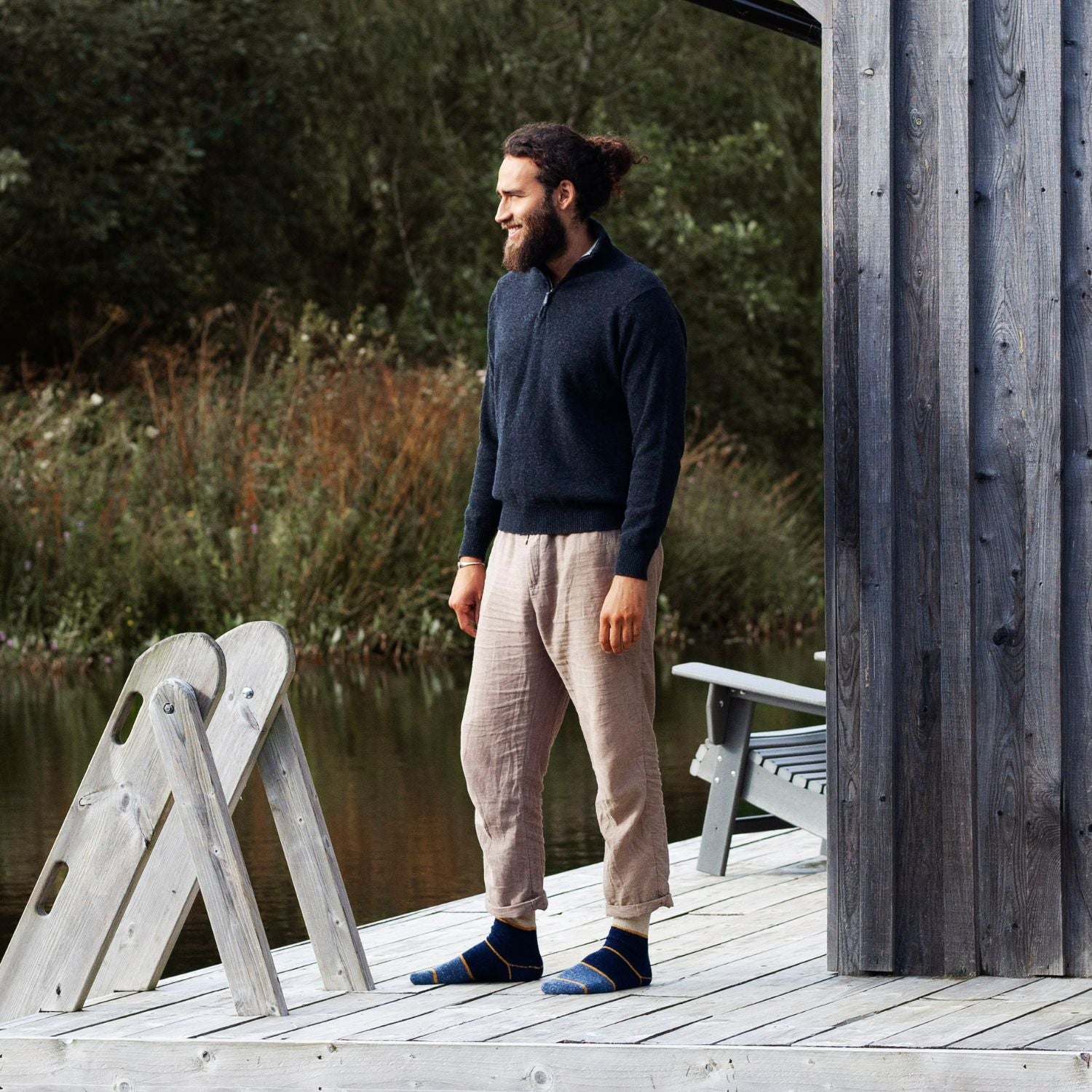 Men's Half Zip Sweater - Lightweight Pullover for Casual & Outdoor Wear - Perfect for Hiking, Travel & Everyday Comfort