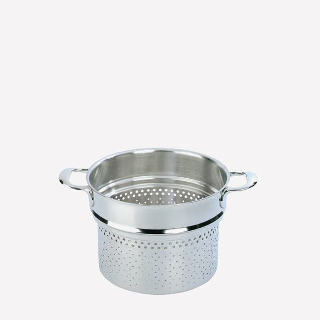 Demeyere Atlantis Pasta Insert - 8-Inch Stainless Steel Pasta Strainer for Pots | Perfect for Draining Pasta, Vegetables & More | Fits Most Standard Cookware