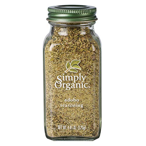 Simply Organic Adobo Seasoning - Certified Organic, Non-GMO, 4.41 oz (Pack of 6) | Authentic Latin Flavor for Chicken, Rice & Beans | Perfect for Home Cooking & Meal Prep