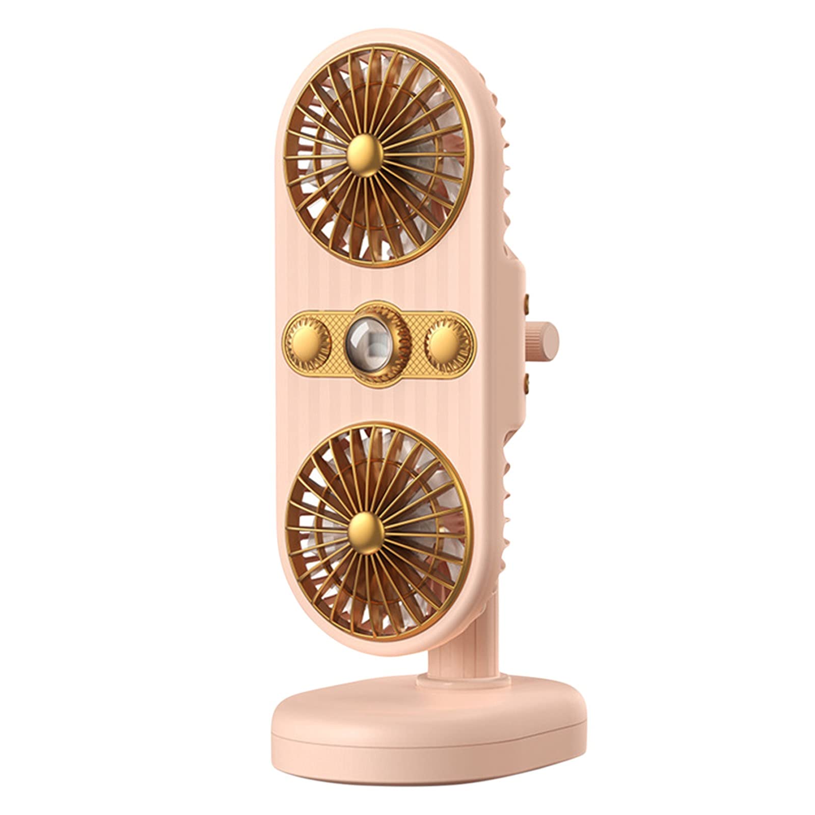 360° Adjustable Dual Head Clip Fan with Rechargeable Battery & USB/Lighter Plug - Portable Cooling Fan for Car, Office, Home, Camping & Travel - Personal Electric Fan for Year-Round Comfort (One Size)