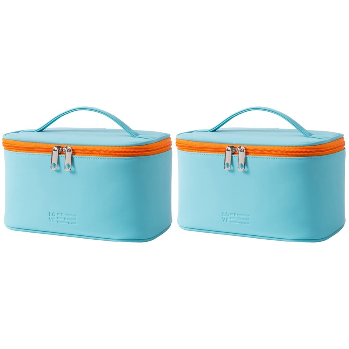 FRCOLOR 2 Pack Clear Makeup Bags & Toiletry Bags - Large Capacity Waterproof Travel Cosmetic Organizer with Zipper for Women | Perfect for Airplane, Gym, Beach & Vacation Essentials Storage