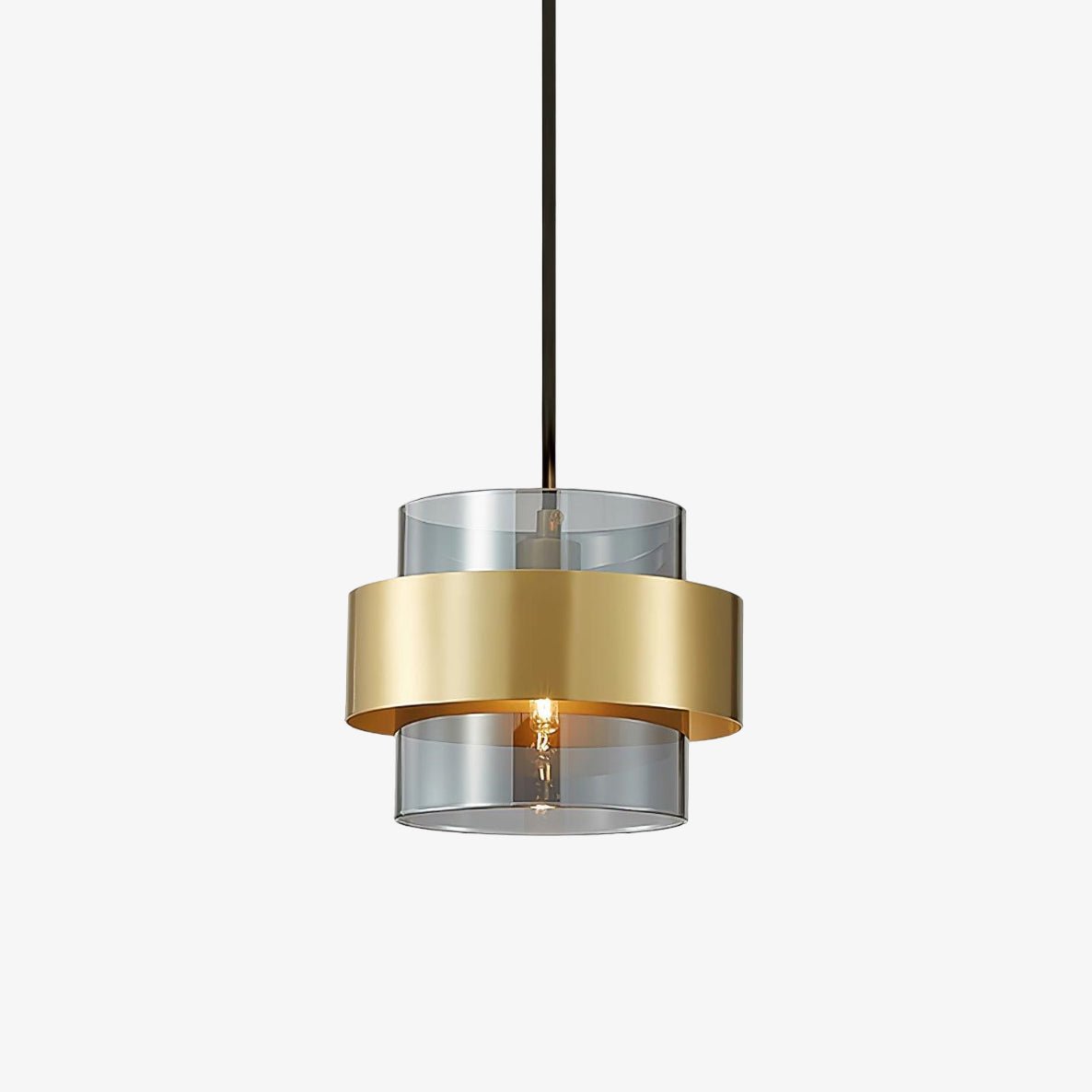 Modern Cylinder Down Pendant Light Fixture - Adjustable Hanging Lamp for Kitchen Island, Dining Room & Bedroom - Industrial Chic Lighting Decor