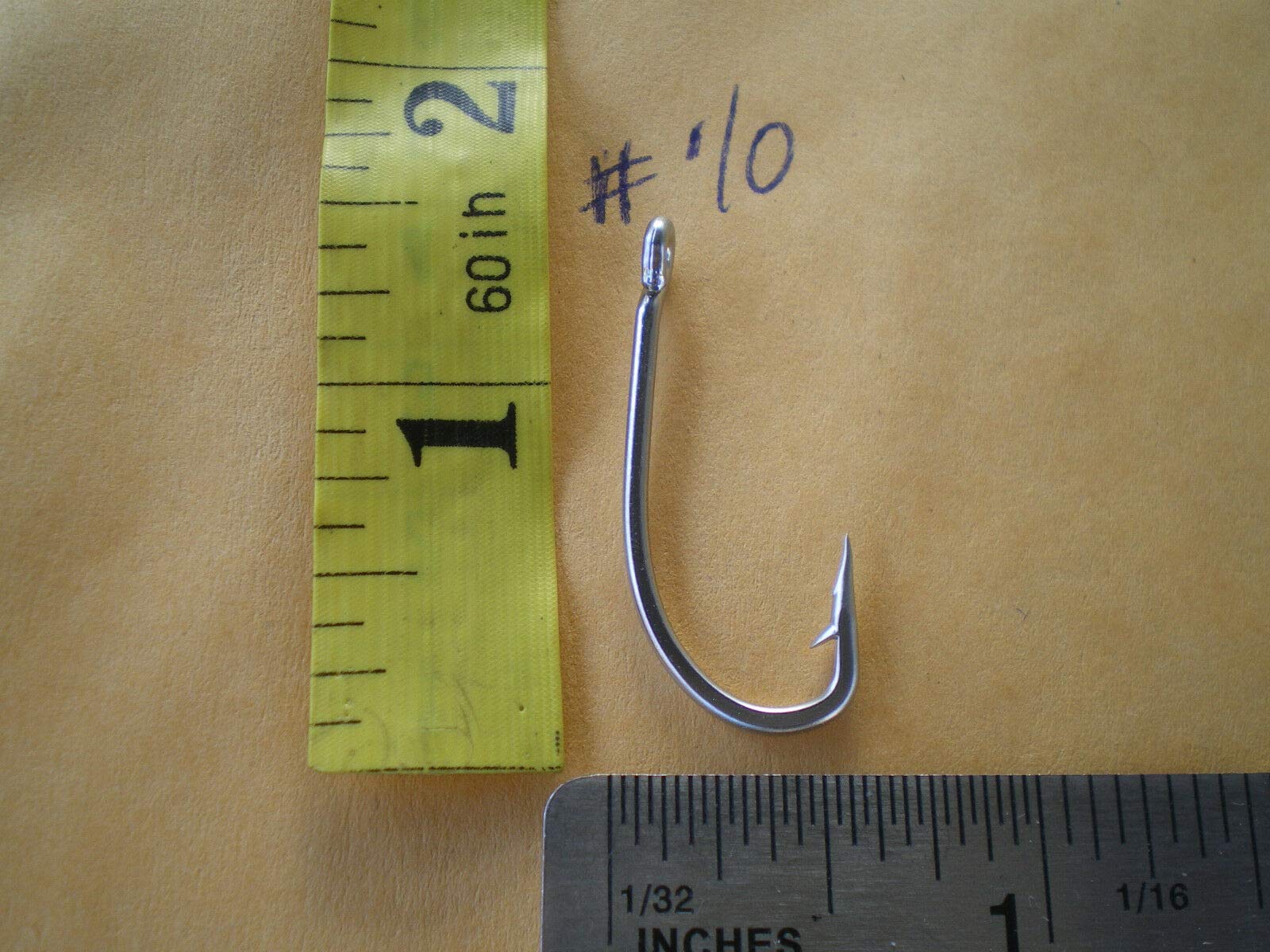 50PCS Mustad 34007 Size #1/0 Stainless Steel Fishing Hooks - Saltwater & Freshwater Fishing Lures for Bass, Trout, and Catfish - Perfect for Canoe Fishing, Shoreline Angling, and Deep Sea Fishing Adventures