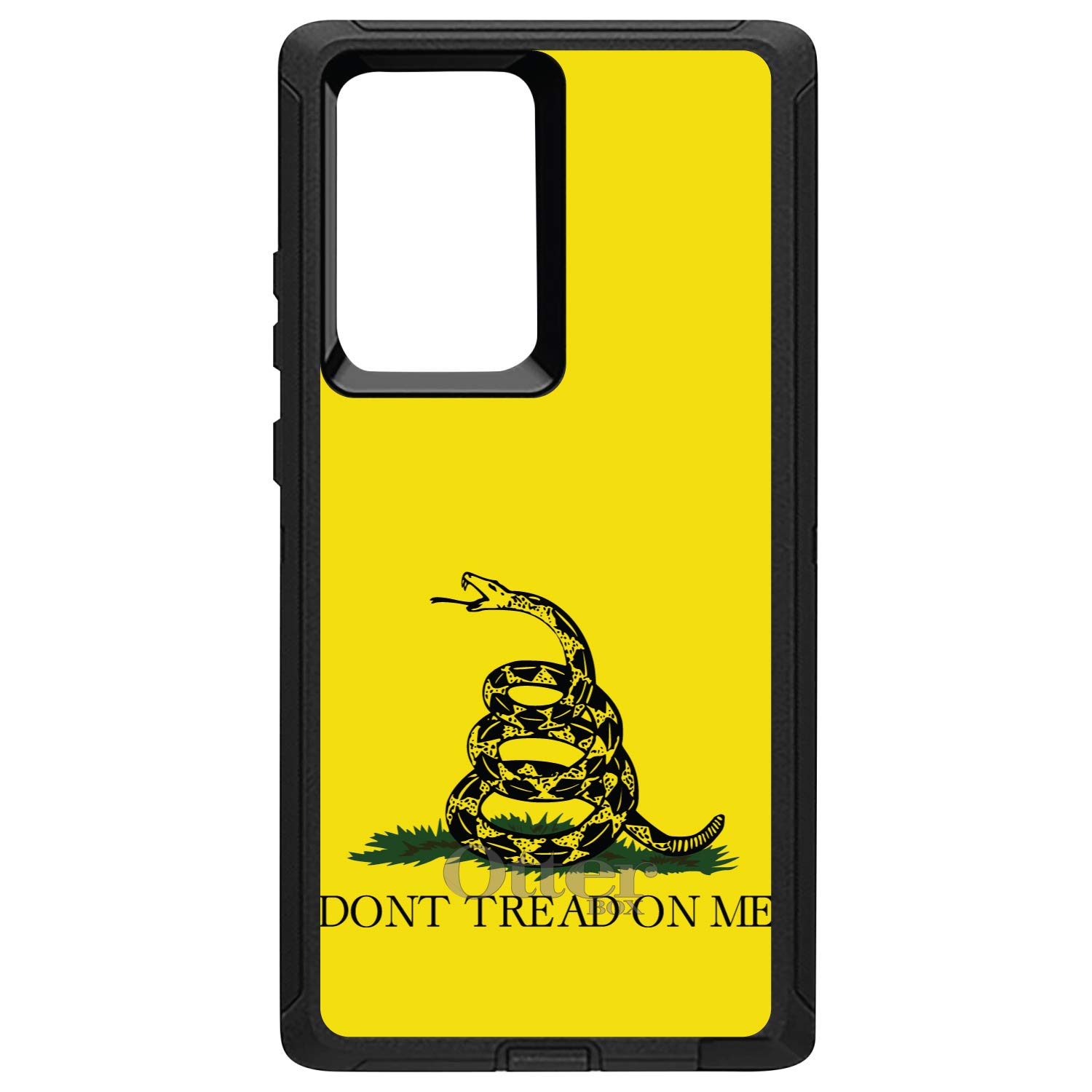 DistinctInk Samsung Galaxy Note 20 Case (6.7 Inch) - Durable Replacement for OtterBox Defender - Gadsden Flag 'Don't Tread On Me' Design - Protective Phone Cover for Work, Travel & Outdoor Activities