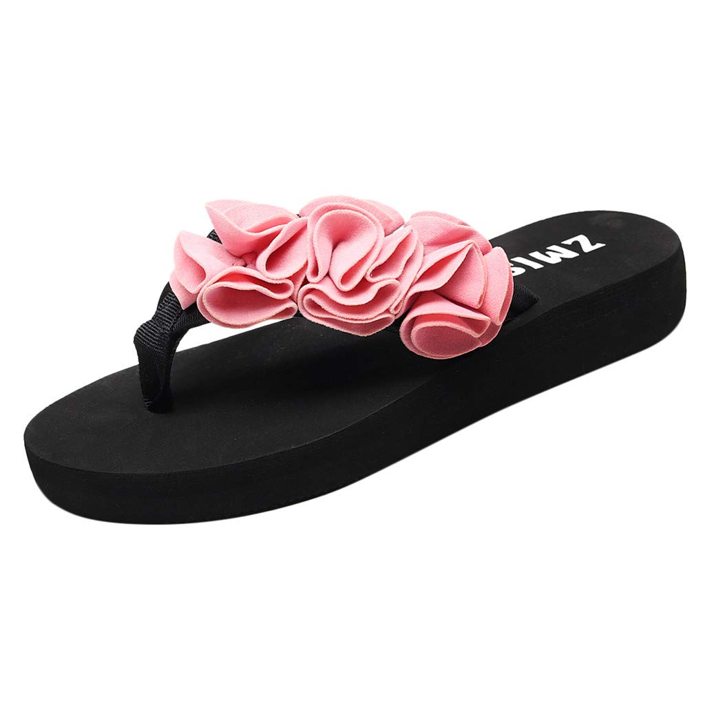 Women's Lightweight Platform Flip Flops - Comfortable Wedge Sandals for Summer | Soft & Dressy Casual Beach Shoes for Walking, Travel & Poolside Relaxation