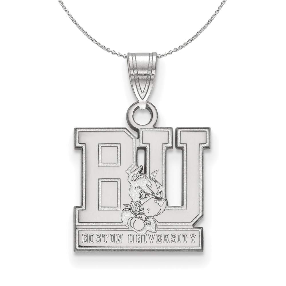 Elegant Black Bow Sterling Silver Boston U Small Necklace - Perfect for Gifts, Parties & Everyday Wear