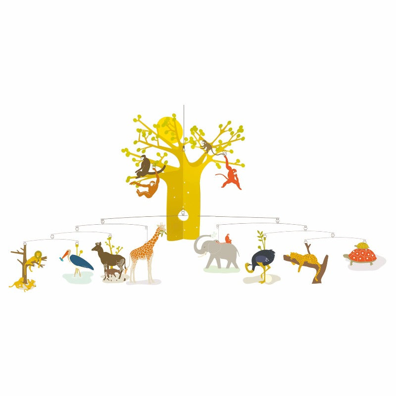African Savannah Themed Baby Mobile - Handmade Nursery Decor for Boys & Girls | Perfect for Cribs, Playrooms & Baby Showers