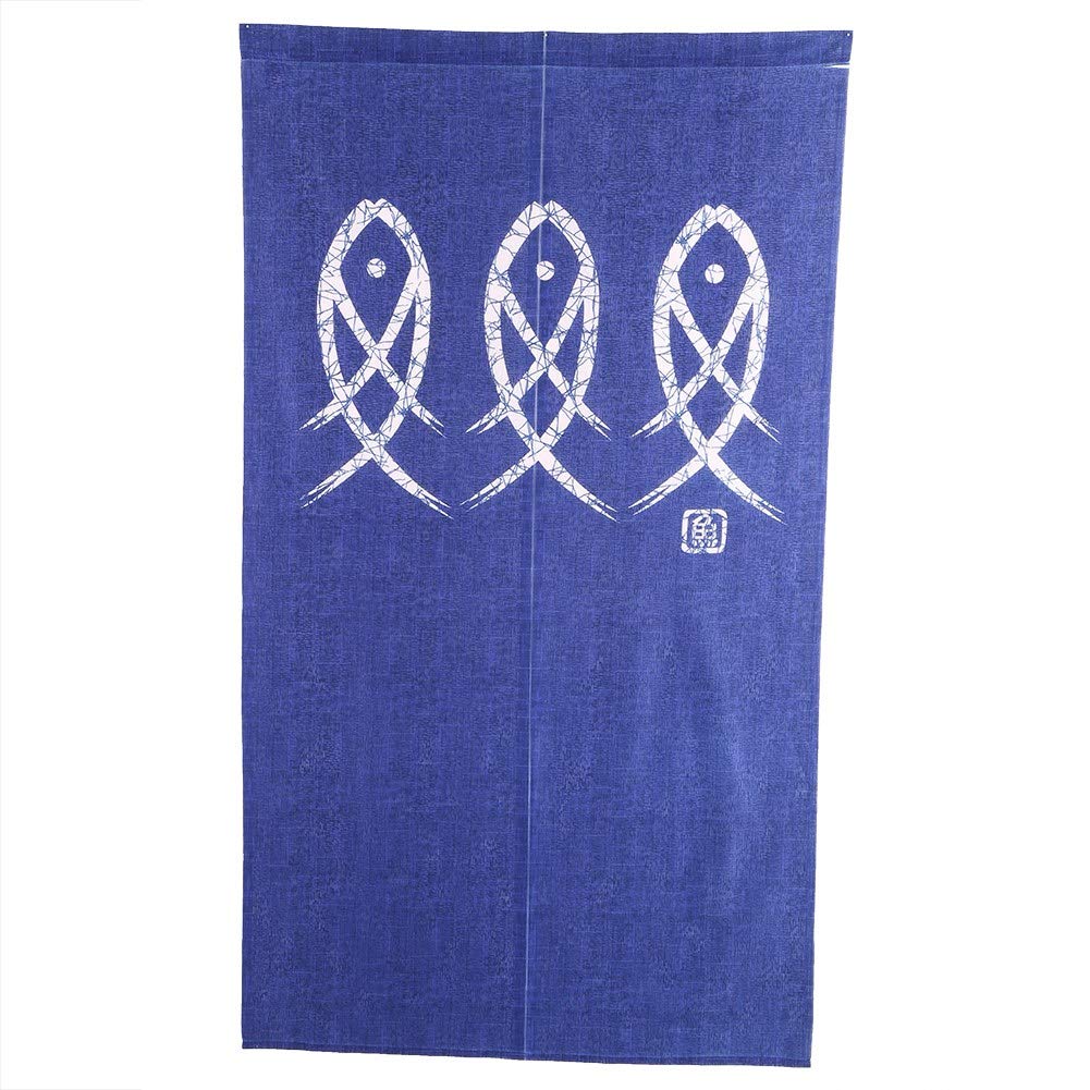 Jadpes Fish Printed Door Curtain - Stylish Room Divider & Doorway Blind for Living Room & Kitchen Decor | Perfect for Home, Apartment, and Office Spaces