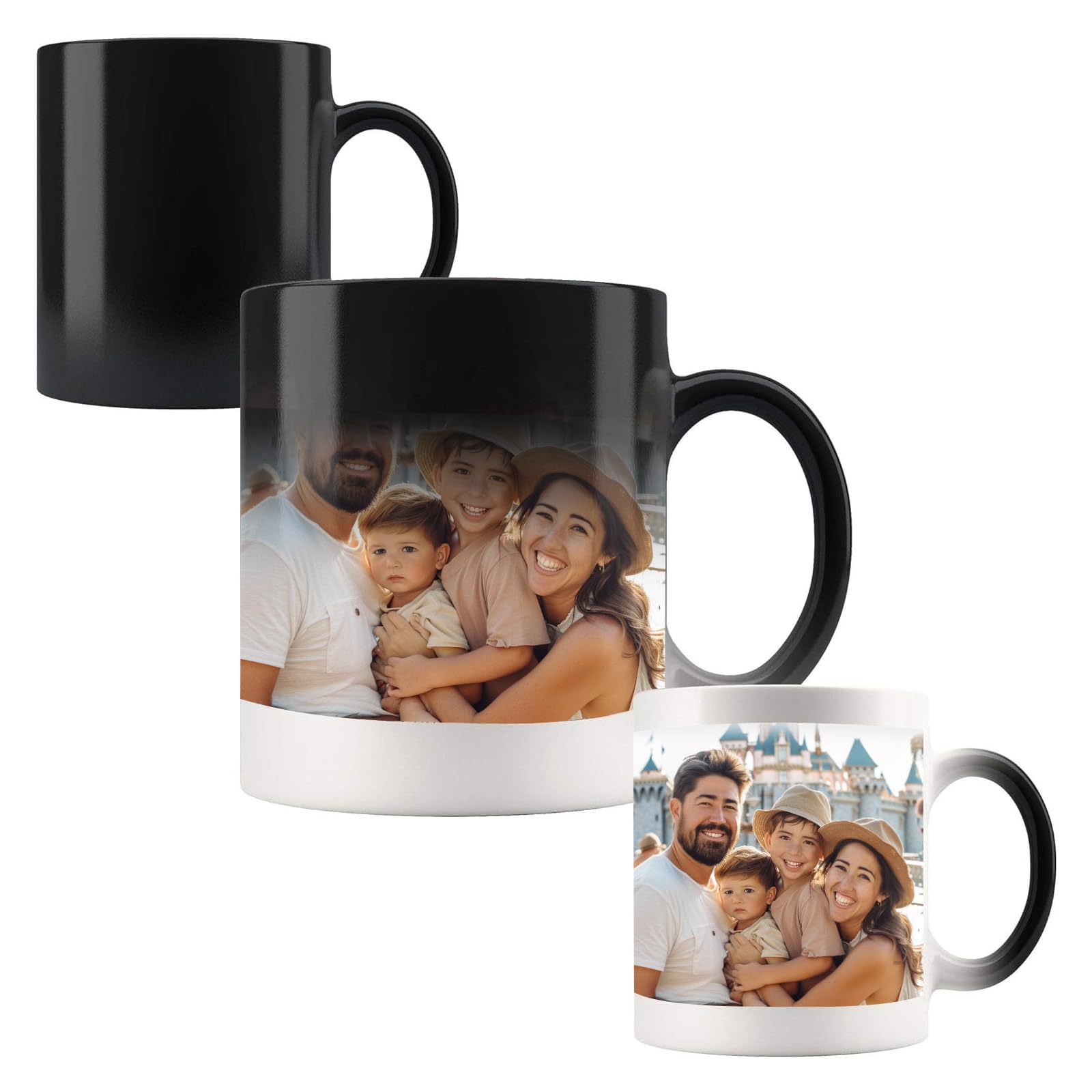 11oz Magic Color Changing Ceramic Mug - Professional Grade Sublimation Porcelain Cup with Black Glossy Finish (Case of 36) - Perfect for Coffee, Tea, Gifts & Custom Printing Businesses