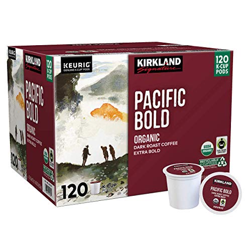 Kirkland Pacific Bold K-Cups - 240 Count Dark Roast Coffee Pods for Keurig Brewers | Perfect for Home, Office & Morning Coffee Routine