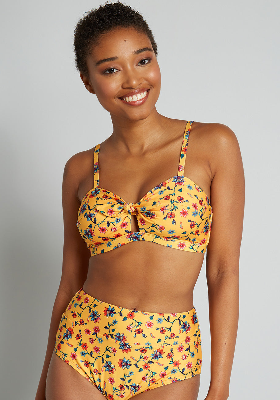 Santa Barbara Saturdays Bikini Top - Women's Swimwear for Beach & Pool - Perfect for Summer Vacations, Surfing & Sunbathing