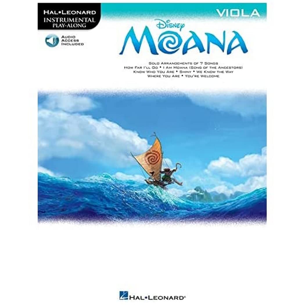 Moana Viola Sheet Music - Hal Leonard Instrumental Play-Along Book for Viola Players | Perfect for Practice, Performances & Disney Music Lovers