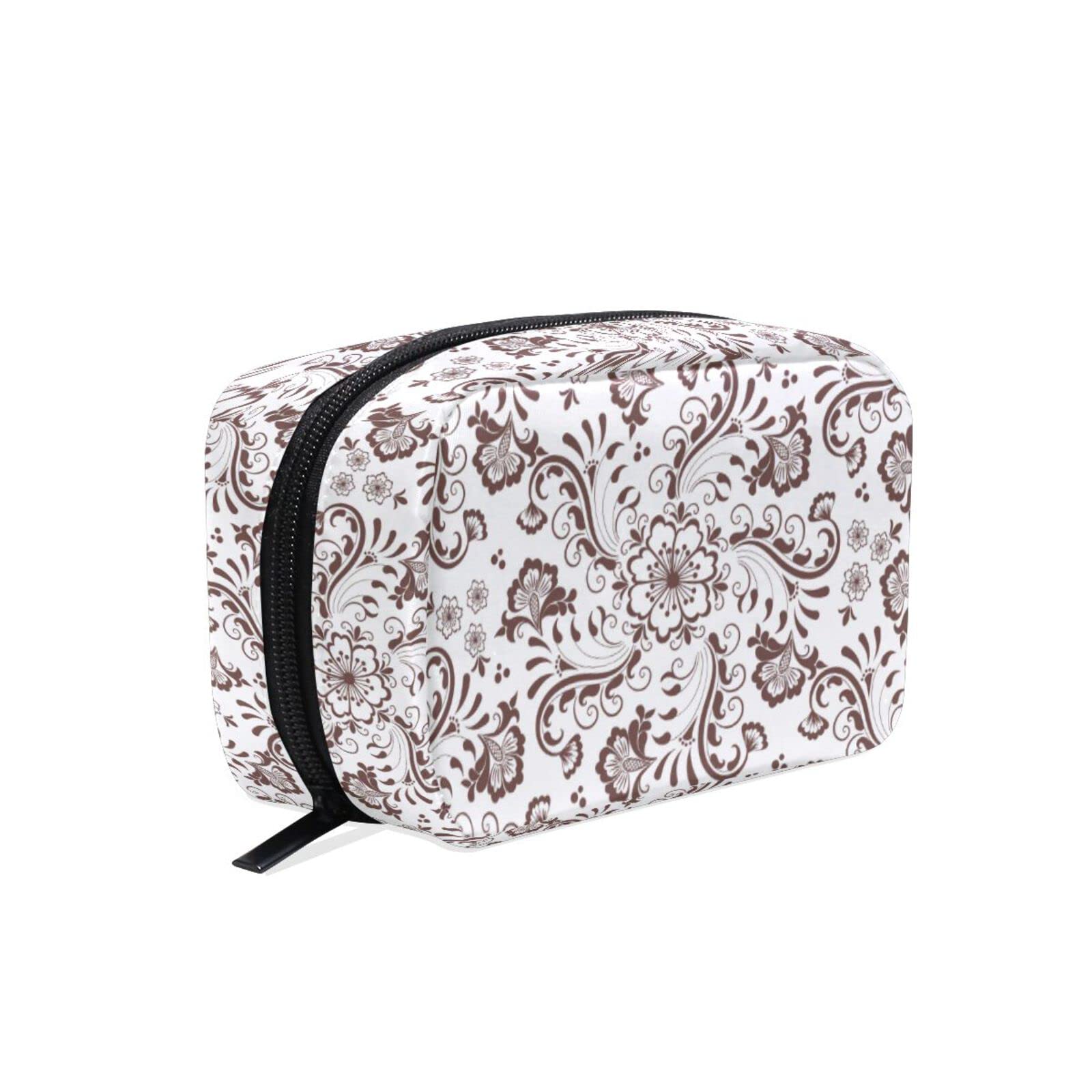 **Arabian Floral Travel Makeup Bag for Women - Reusable Small Cosmetic & Toiletry Organizer Pouch - Perfect for Purse, Travel, and Gifts for Girls**    *(Use Cases: Ideal for travel, gym, daily essentials storage, or as a stylish gift for birthdays, holidays, and special occasions.)*