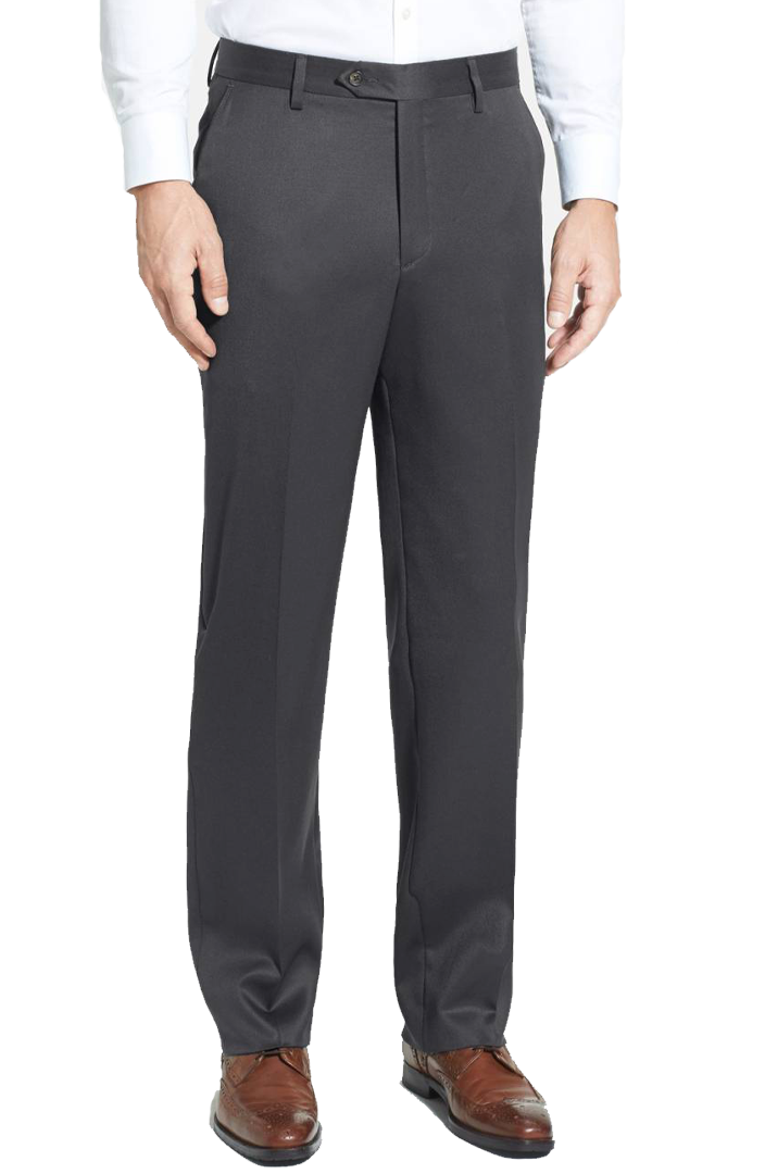 Premium Super 100's Gabardine Flat Front Dress Pants - Regular Rise for Business & Formal Occasions | Comfortable Office Wear & Professional Attire