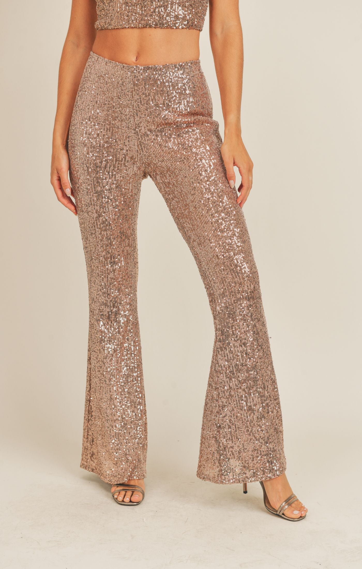Disco Inferno Pants for Women - 70s Retro High Waisted Flare Pants with Rhinestones | Perfect for Disco Parties, Halloween Costumes & Vintage Fashion Outfits