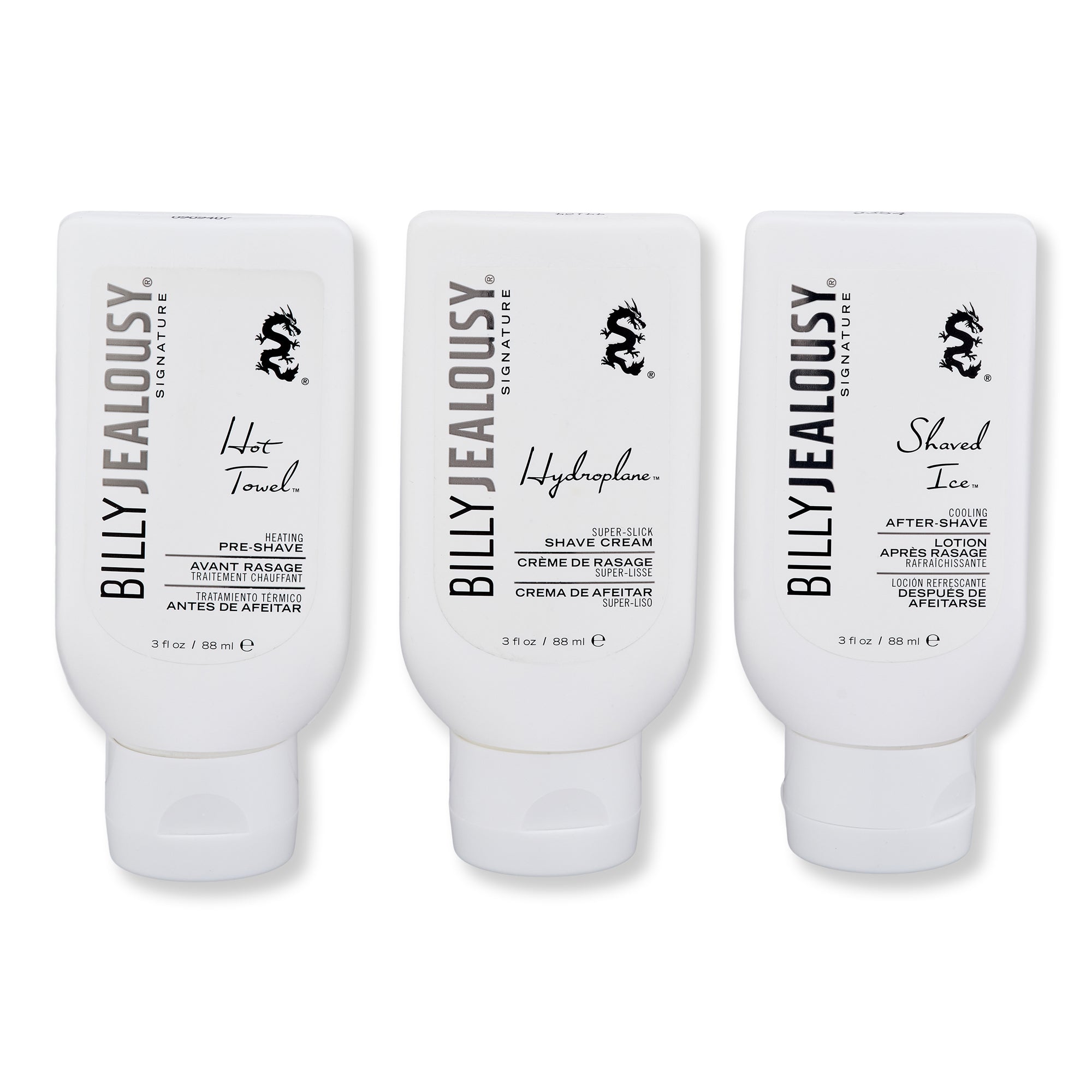 Billy Jealousy Shave3Some 3-Piece Shave System for Men - Premium Shaving Kit with Razor, Shave Cream & After Shave - Perfect for Sensitive Skin & Close Shaves at Home or Travel
