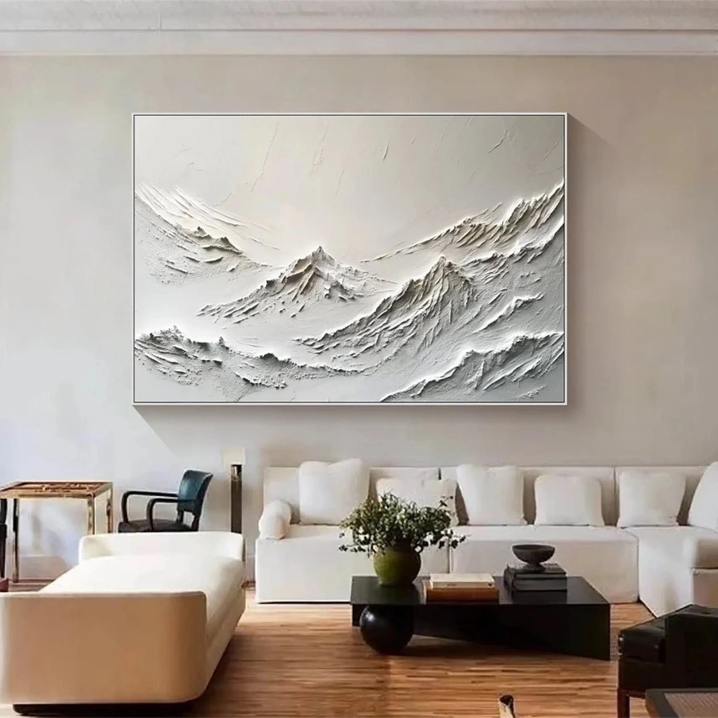 Minimalist Textured Plaster Art Painting - Modern Abstract Wall Decor for Living Room, Bedroom & Office | #MM242