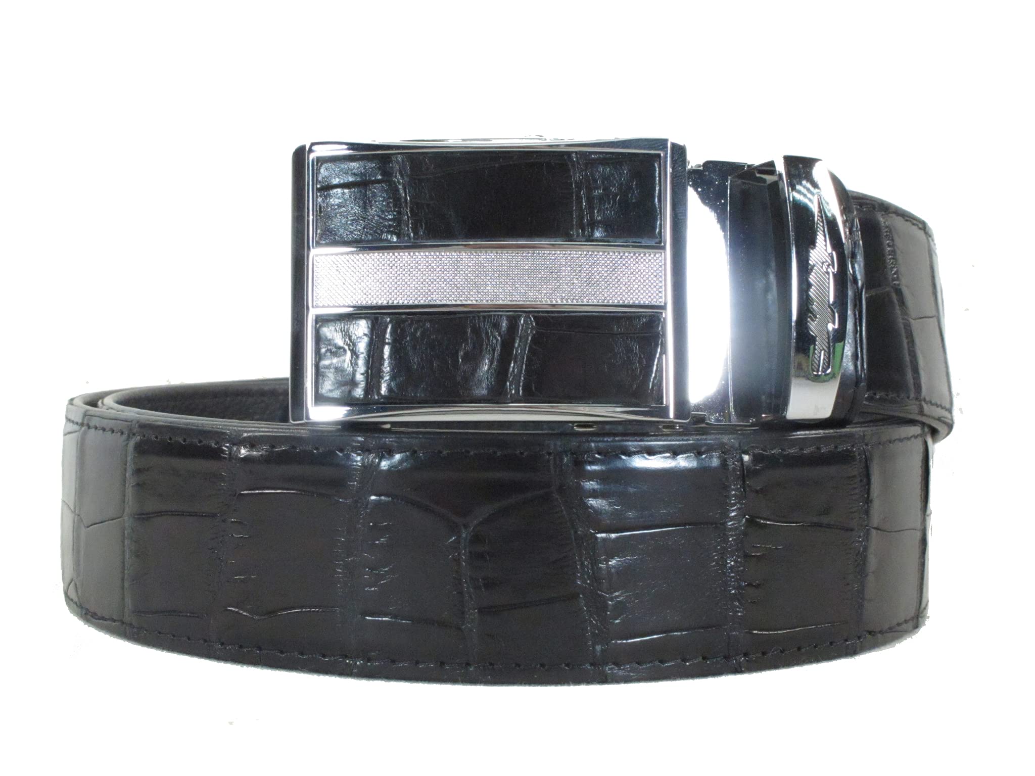 Genuine Crocodile Skin Leather Belt for Men - 46