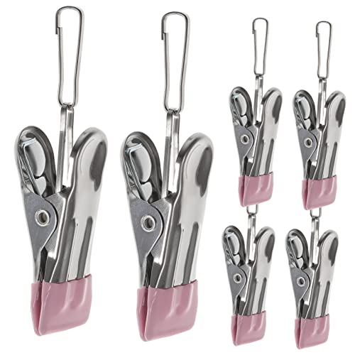 Asakkura 6-Pack Seamless Metal Hair Clips - No-Slip Grip for Curly, Wavy, and Straight Hair - Perfect for Beach, Travel, and Everyday Styling - Hair Accessories for Women & Girls