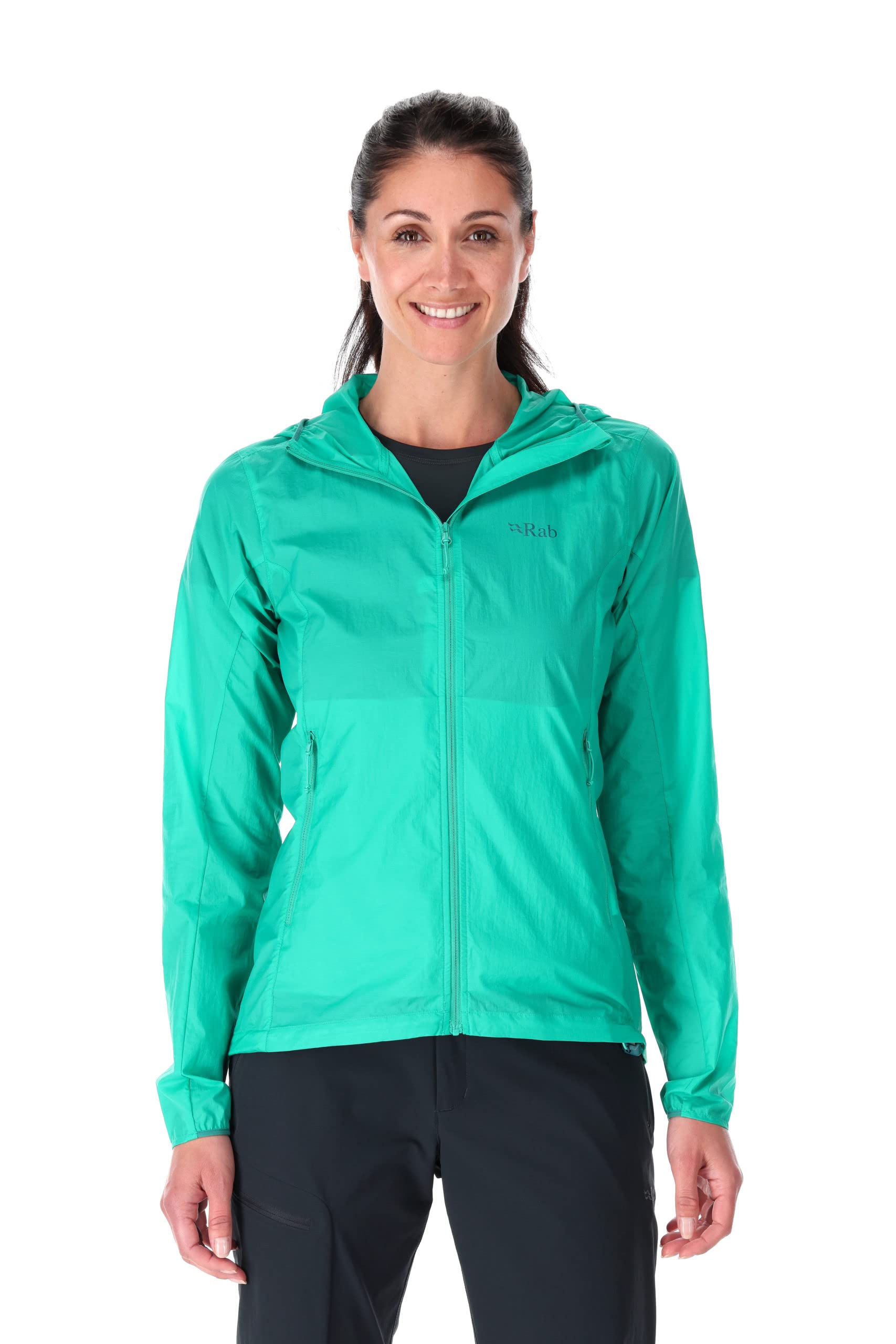 Rab Women's Vital Hoody Ultralight Windproof Shell Jacket - Water-Resistant Hiking Jacket for Trail Running, Climbing & Outdoor Adventures - Perfect for Mountain Trekking & Cold Weather Activities