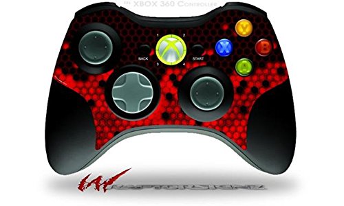 XBOX 360 Wireless Controller Vinyl Skin - HEX Red WraptorSkinz Decal for Gaming Protection