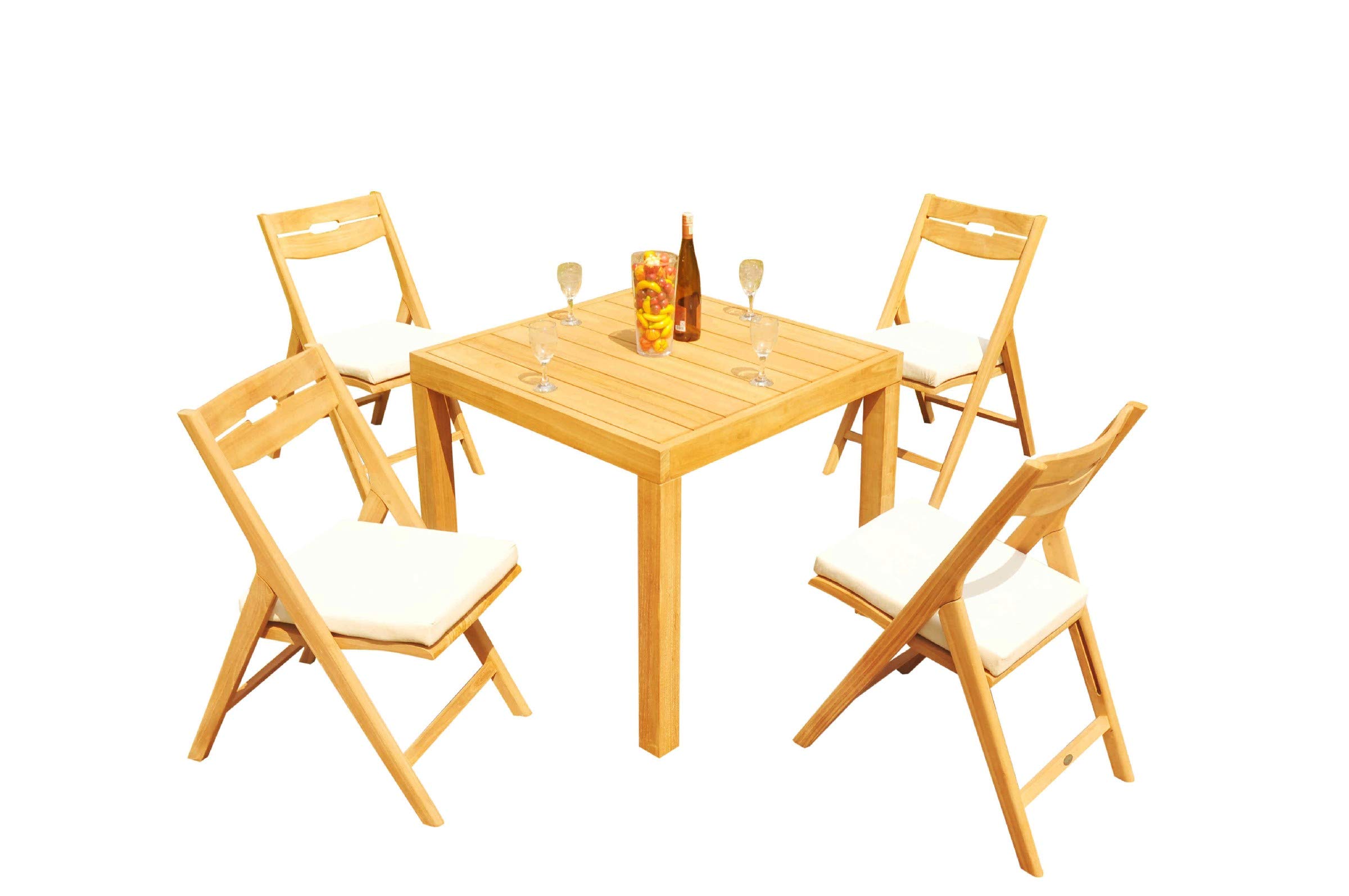 Premium 4-Piece Teak Wood Dining Set - 36
