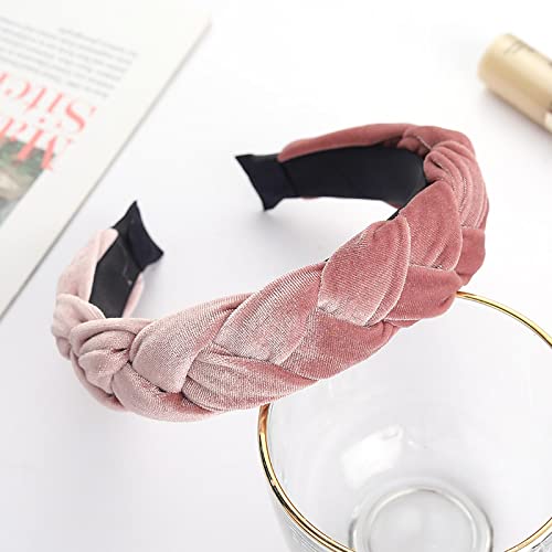 LCSD Velvet Headband for Girls - Soft Padded Twist Braid Hair Accessories | Fashionable Headwear for School, Parties & Everyday Wear