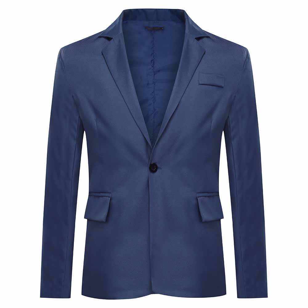 Slim Fit Men's Casual Blazer Jacket - Navy Blue | Lightweight Business & Wedding Attire | Office, Party & Formal Events Wear