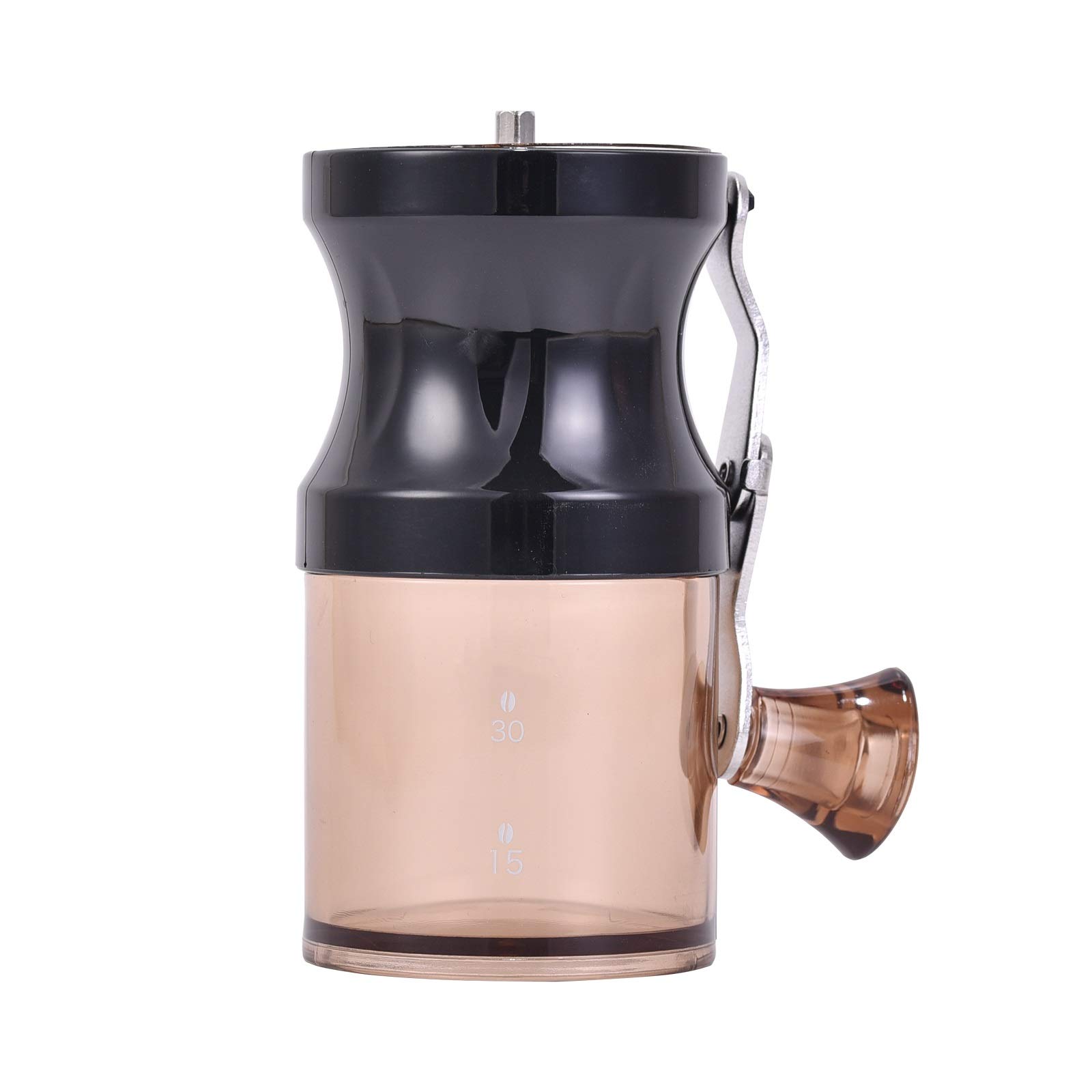 Premium Manual Coffee Grinder with Adjustable Ceramic Burr - Portable Black Hand Crank Mill for Espresso, French Press & Drip Coffee - Perfect for Travel, Camping & Home Brewing
