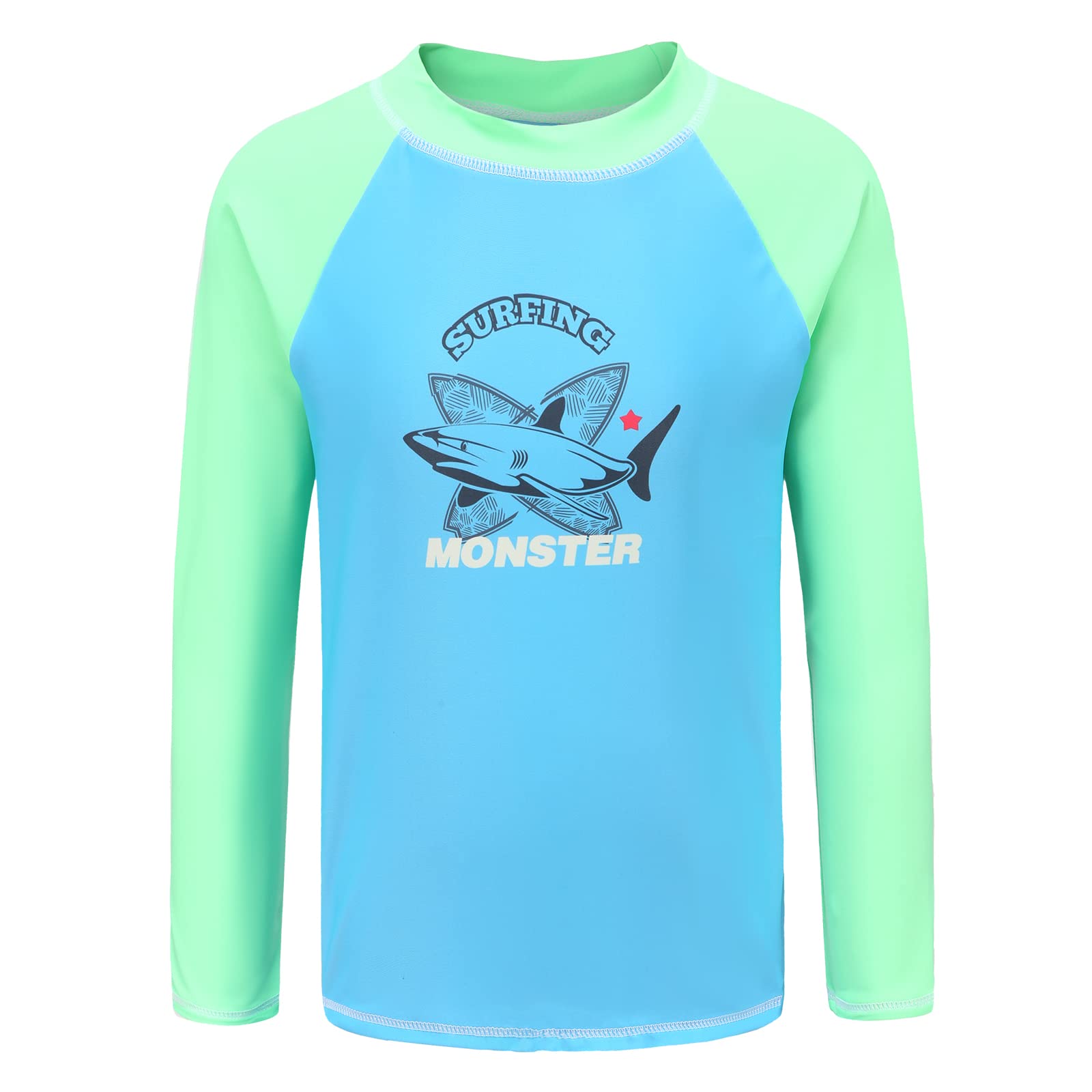 Lollisy Boys Rash Guard One Piece Swimsuits - UPF 50+ Sun Protection, Long Sleeve Swim Shirt for Kids - Perfect for Beach, Pool & Water Sports Activities