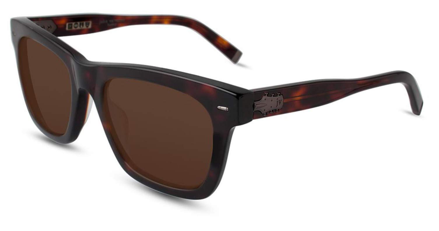 John Varvatos V510 Square Sunglasses for Men - UV Protection Polarized Lenses - Stylish Designer Shades for Driving, Travel & Outdoor Activities