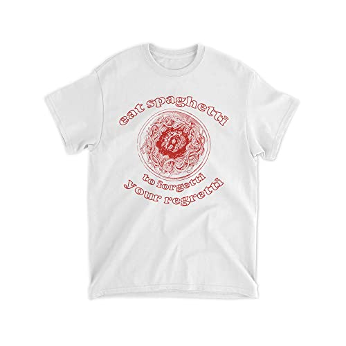Funny Spaghetti Lover T-Shirt - Eat Spaghetti to Forgetti Your Regretti - Humorous Food Joke Tee for Pasta Enthusiasts - Perfect Gift for Italian Food Lovers & Comedy Fans
