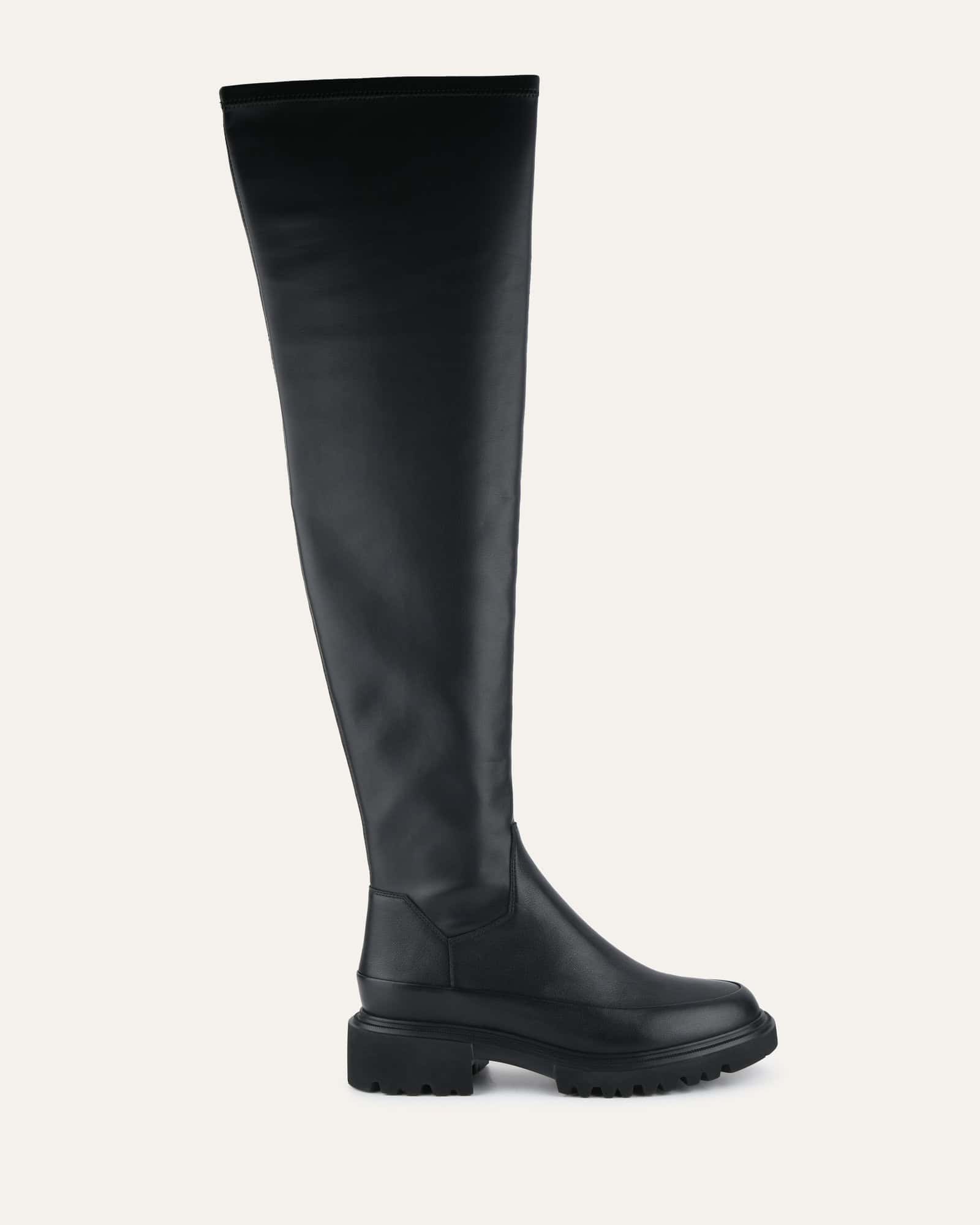 Ella Women's Over The Knee Boots - Black Suede High Heel Booties for Fall & Winter | Stylish & Comfortable for Party, Date Night & Office Wear
