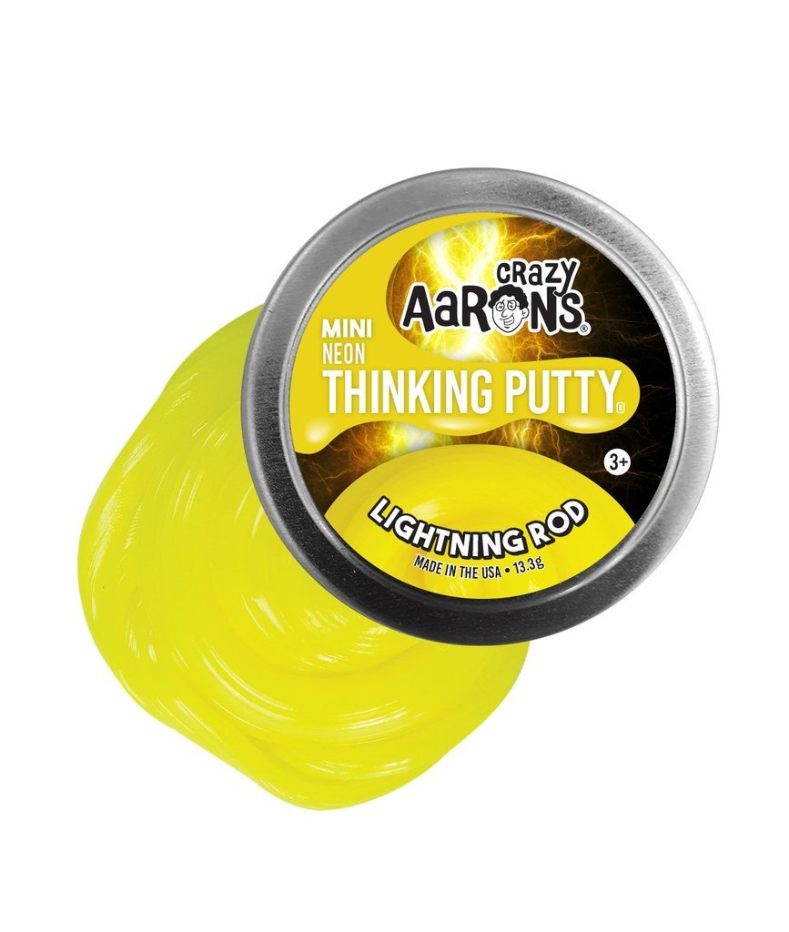 Crazy Aaron's Thinking Putty - Lightning Rod Magnetic Putty (2 inch Tin) | Stress Relief & Creativity for Kids & Adults | Office Desk Toy & Sensory Play