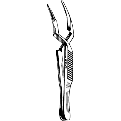 Diethrich Bulldog Clamp Angled 12mm (98-4112) - Surgical Vascular Clamp for Cardiovascular Procedures