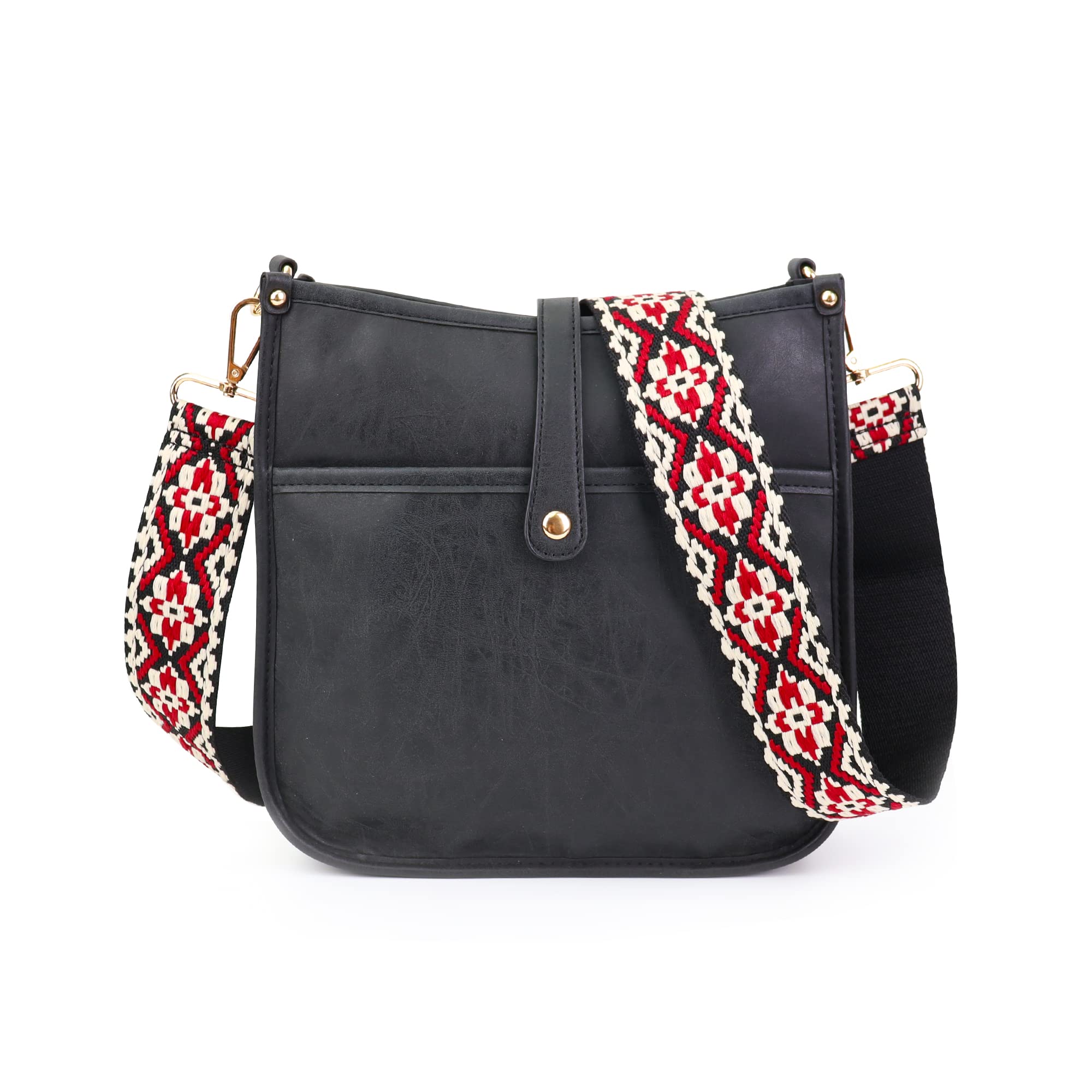 Vegan Leather Crossbody Bags for Women - Stylish Shoulder Purse with Adjustable Guitar Strap, Hobo Handbag for Daily Use, Travel & Shopping