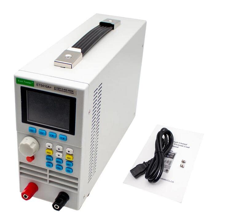 ET5410A+ Programmable 400W DC Electronic Load Battery Tester - 0-150V 0-40A with RS485 Interface for Battery Capacity Testing, Internal Resistance Measurement & Power Supply Evaluation - Perfect for Lab Testing, R&D, and Electronics Repair