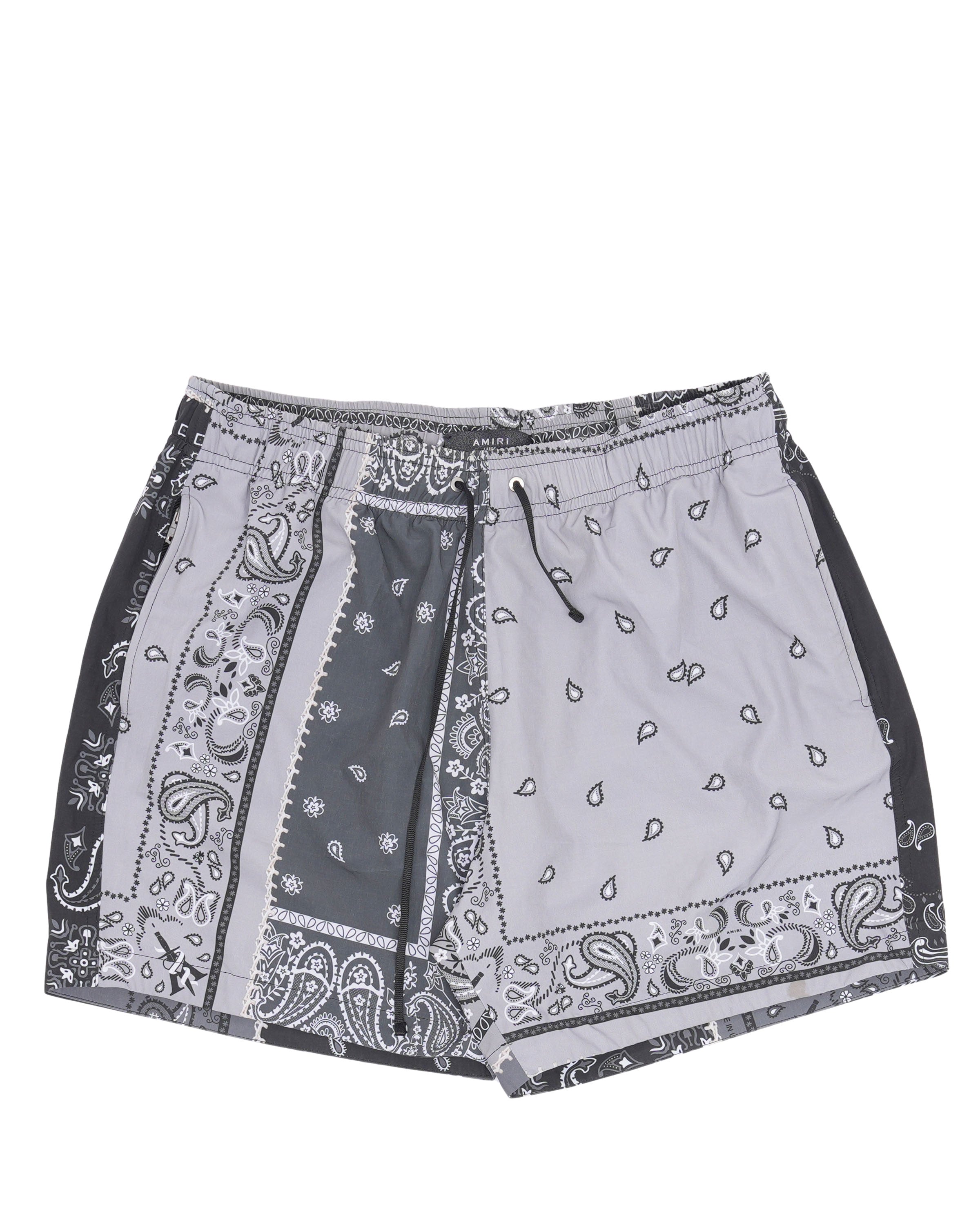 Stylish Bandana Print Swim Trunks for Men - Quick Dry Beach Shorts with Pockets - Perfect for Pool, Surfing & Summer Vacations