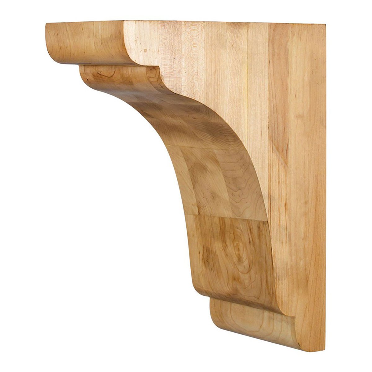Hardware Resources 5 x 9 x 12 Cherry Wood Minimalist Corbel Bracket - Perfect for Kitchen Cabinets, Shelves & Home Decor