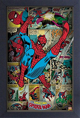 Marvel Spiderman Poster - The Amazing Spider-Man Comic Wall Art 11x17 Inches - Perfect for Home, Room & Office Decor | Superhero Gift for Fans & Collectors