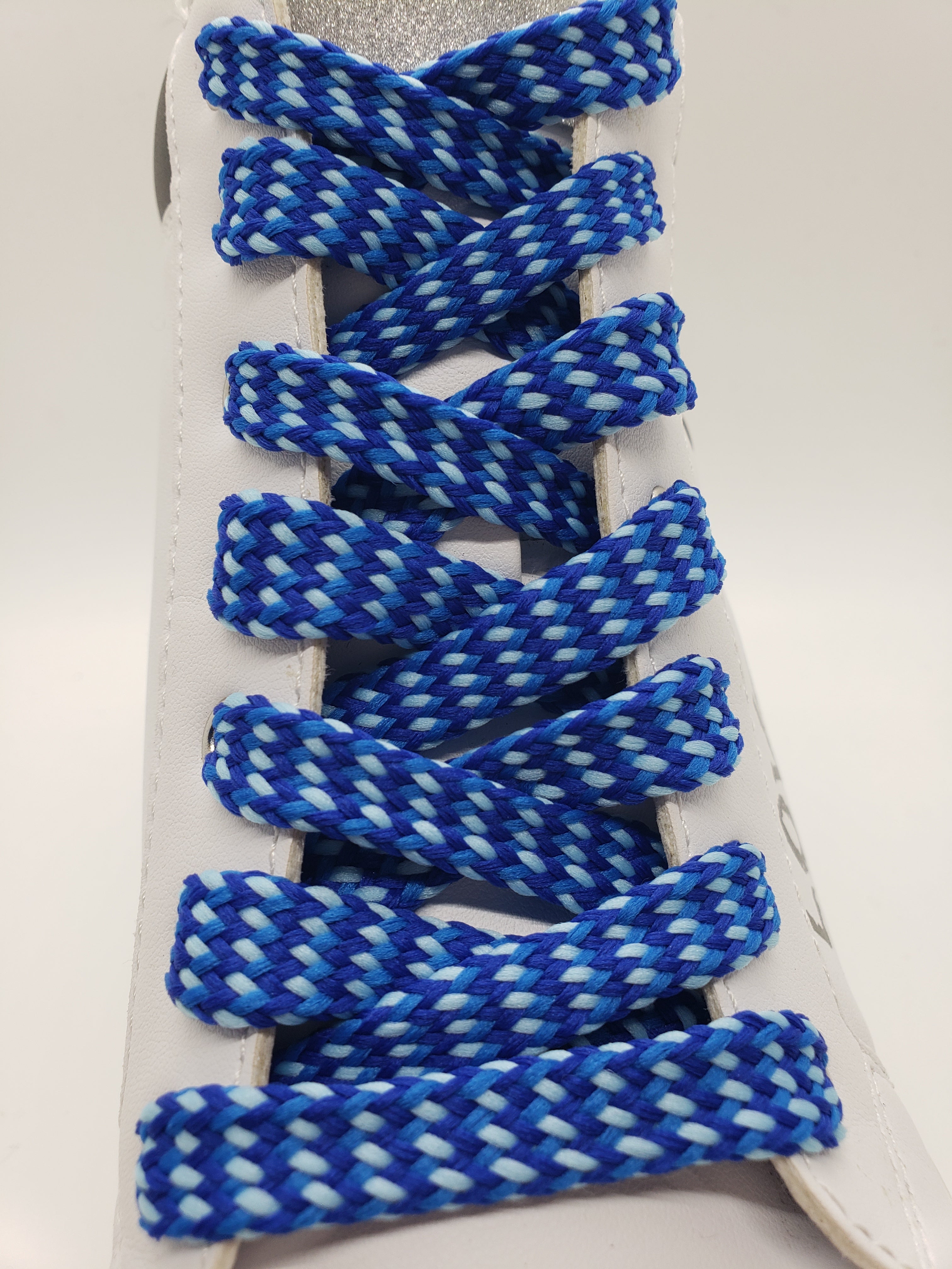Premium Mid Width Shoelaces - Durable & Stylish Blue Shoe Laces for Sneakers, Boots & Casual Shoes | Perfect Replacement Laces for Everyday Wear & Sports Activities