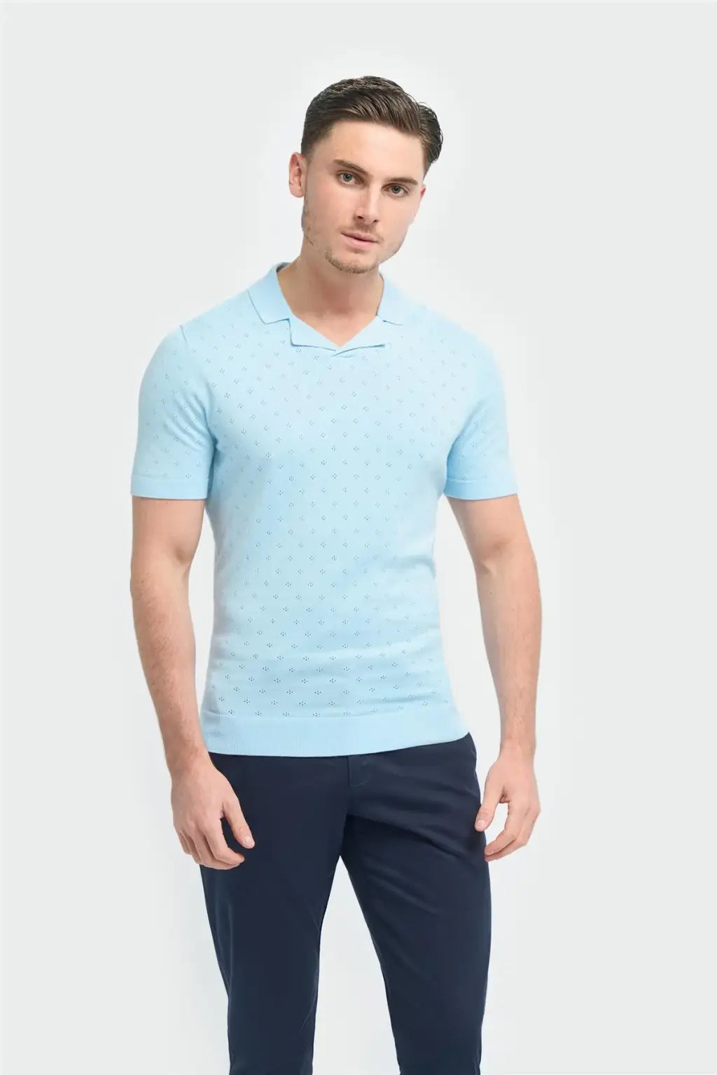 Cavani Men's Alfan Cuban Collar Knitted Polo Shirt - Stylish Casual Summer Shirt for Men | Perfect for Beach, Vacation & Outdoor Activities