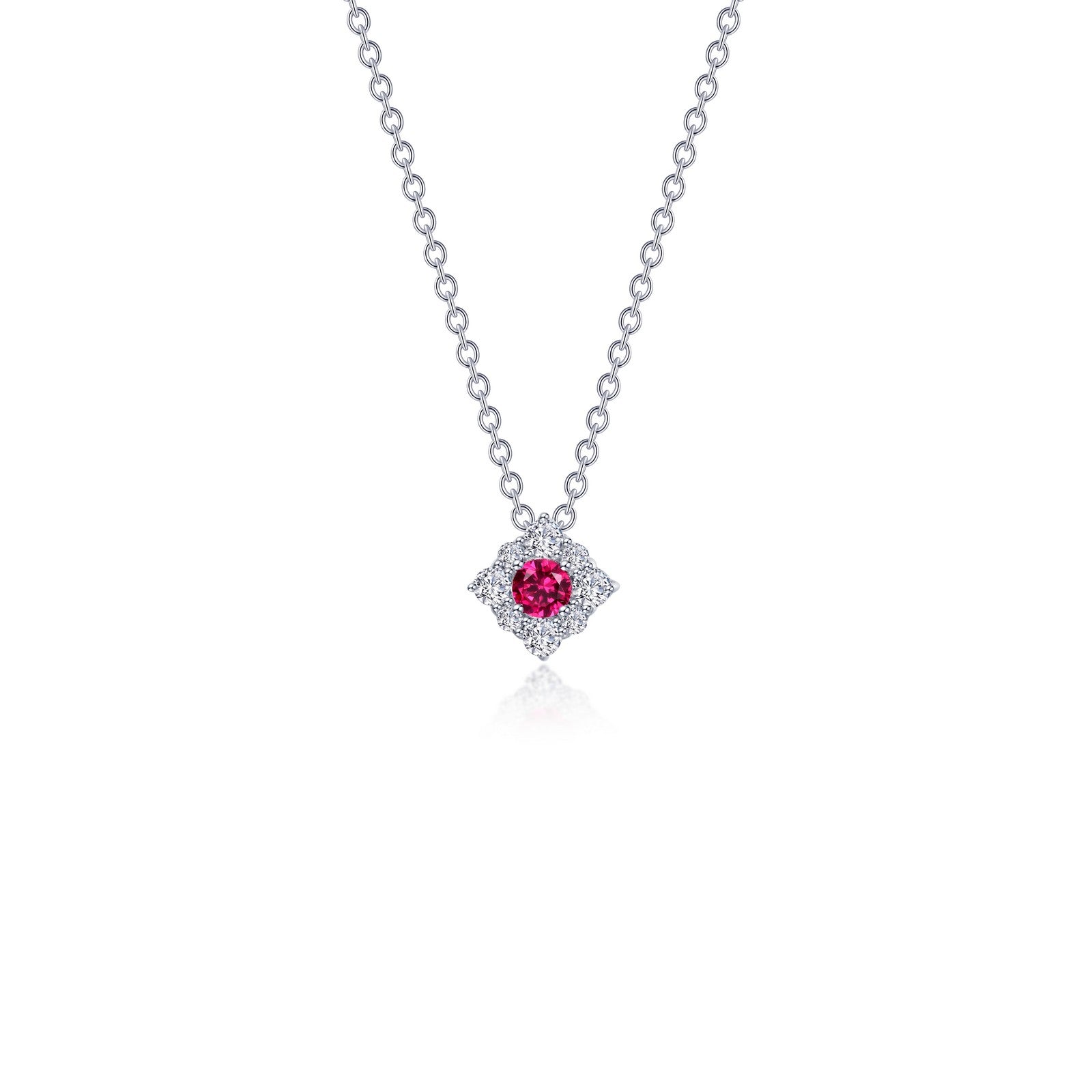 0.43 CTW Diamond Halo Pendant Necklace for Women - Elegant 14K White Gold Bridal Jewelry Gift for Wedding, Anniversary & Special Occasions