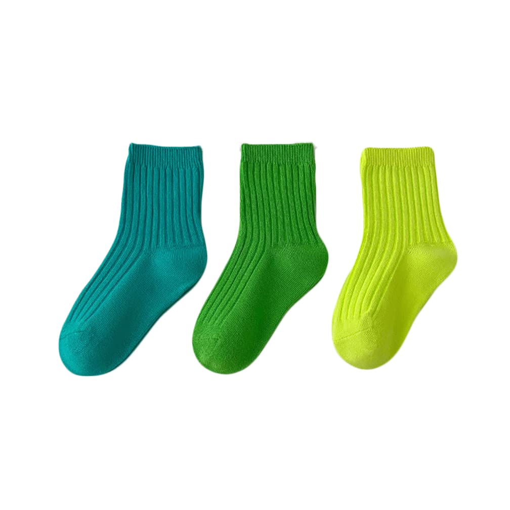 **Soft Cotton Candy Toddler Socks - 3 Pack Unisex Ankle Crew Socks for Boys & Girls - Cute Solid Color Baby Socks for Everyday Wear, Playtime & School**